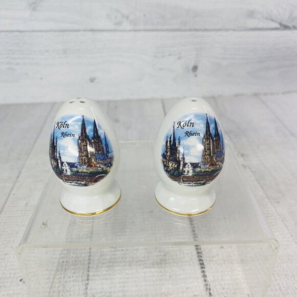 Reutter Porzellan KOLN DOM CATHEDRAL Germany Salt Pepper Shaker Set With Box - Picture 2 of 16